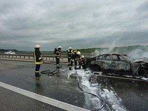 Brand auf der Autobahn