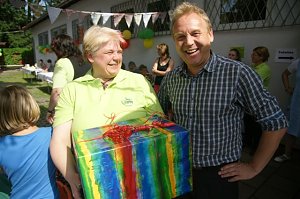 Fröhliches Haus feierte Geburtstag