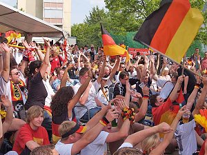 Begeisterung auf dem Berg: 3:0 für Deutschland