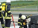 Brand auf der Autobahn (Foto: nnz)
