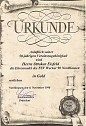 Ottokar Eisfeld: Urkunde (Foto: Archiv Verkouter) Ottokar Eisfeld: Urkunde (Foto: Archiv Verkouter)