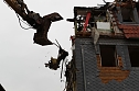 Abriss einer Brandruine (Foto: nnz)