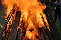 Osterfeuer in Obergebra (Foto: Michael Randel)
