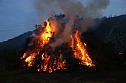 Osterfeuer in Obergebra (Foto: Michael Randel)