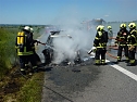 Ausgebranntes Auto auf der A 38 (Foto: privat)