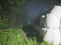 Strohballen brannten (Foto: Feuerwehr Herzberg)