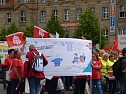 Unterst&uuml;tzung f&uuml;r Gewerkschaftsforderungen in Leipzig (Foto: H. Buntfu&szlig;)