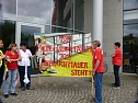 Protest der Besch&auml;ftigten (Foto: Harald Buntfu&szlig;)