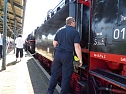 Lok-Spektakel im Bahnhof Nordhausen - zweimal eine "01" (Foto: nnz)