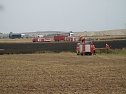 Mähdrescher entzündete ein Feld (Foto: Feuerwehr Bleicherode) Mähdrescher entzündete ein Feld (Foto: Feuerwehr Bleicherode)