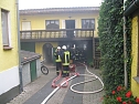 Brand in der Hintergasse in Obergebra (Foto: Feuerwehr Bleicherode) Brand in der Hintergasse in Obergebra (Foto: Feuerwehr Bleicherode)
