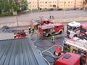 Alte Lagerhalle bannte (Foto: Feuerwehr Bleicherode)