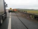 Schwerer Unfall auf der A38 (Foto: Feuerwehr Bleicherode)