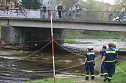 THW und Feuerwehren &uuml;bten an der Zorge (Foto: nnz)