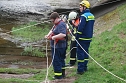 THW und Feuerwehren &uuml;bten an der Zorge (Foto: nnz)
