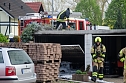 Garage brannte (Foto: F. Jeschke)