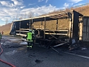 Lkw auf der A38 ausgebrannt (Foto: S. Dietzel)