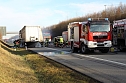 Lkw auf der A38 ausgebrannt (Foto: S. Dietzel)