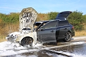 Autobrand auf Autobahn (Foto: S.Dietzel)