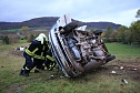 Auto &uuml;berschlug sich (Foto: S. Dietzel)