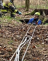 Die Retter der Bergwacht Ellrich konnten Cleo schlie&szlig;lich aus dem Erdfall befreien (Foto: Bergwacht Ellrich)