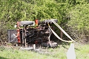 Gespann &uuml;berschlug sich in der Goldenen Aue (Foto: S. Dietzel)