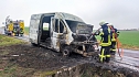 Transporterbrand bei Mauderode (Foto: Freiwillige Feuerwehr Großwechsungen/SD) Transporterbrand bei Mauderode (Foto: Freiwillige Feuerwehr Großwechsungen/SD)