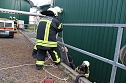 Feuerwehr&uuml;bung an der Biomethananlage in Bielen (Foto: oas)