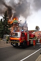 Geb&auml;ude in der Rothenburgstra&szlig;e in Flammen (Foto: C.Wilhelm/S.Tetzel)