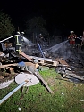 Gartenlaube stand in Flammen (Foto: Feuerwehr Sollstedt/Silvio Dietzel)