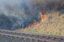 Feuer am Bahndamm bei Wollersleben und Wolkramshausen (Foto: S. Dietzel) Feuer am Bahndamm bei Wollersleben und Wolkramshausen (Foto: S. Dietzel)