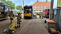 Gemeinsame Schulung f&uuml;r Feuerwehr und Verkehrsbetriebe (Foto: Verkehrsbetriebe Nordhausen)