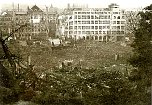 Nordhausen nach der Zerst&ouml;rung (Foto: Blick vom Neuen Weg auf Kautabakwarenfebrik)