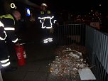 Glutnest in Laub und Unrat (Foto: Berufsfeuerwehr)
