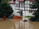 Hochwasser in Berga/Elster (Foto: Ingo Nie&szlig;en)