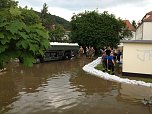Sicherung eines Transformatorenhauses vor aufsteigendem Grundwasser in Dresden-Cossebaude (Foto: Matthias Werner)