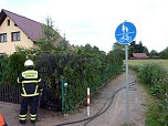 Hecke brannte in Bielen (Foto: Feuerwehr) Hecke brannte in Bielen (Foto: Feuerwehr)