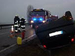 Überschlag auf der Bundesstraße (Foto: nnz) Überschlag auf der Bundesstraße (Foto: nnz)