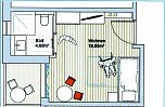 Zimmergrundriss (Foto: IBS) Zimmergrundriss (Foto: IBS)