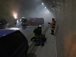 Gro&szlig;&uuml;bung im H&ouml;llbergtunnel (Foto: Feuerwehr Bleicherode)