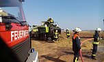 Strohpresse brannte (Foto: Feuerwehr Liebenrode)