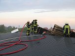 Alte Lagerhalle bannte (Foto: Feuerwehr Bleicherode)