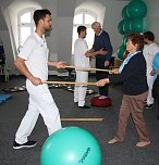 Beim Bewegungsparcours wurde auf Beweglichkeit, Koordination und Gleichgewichtssinn getestet. (Foto: J. Weller)