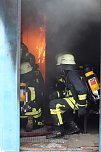 Hei&szlig;e Ausbildung im Brandcontainer (Foto: Feuerwehr Ellrich)