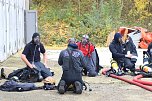 Hei&szlig;e Ausbildung im Brandcontainer (Foto: Feuerwehr Ellrich)