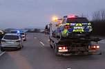 Trotz Blaulicht - Autobahnpolizei wurde in Unfall verwickelt (Foto: Autobahnpolizeiinspektion) Trotz Blaulicht - Autobahnpolizei wurde in Unfall verwickelt (Foto: Autobahnpolizeiinspektion)