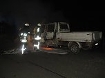 Kleintransporter brannte (Foto: Feuerwehr Bleicherode) Kleintransporter brannte (Foto: Feuerwehr Bleicherode)