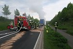 Lkw brannte v&ouml;llig aus (Foto: Feuerwehr Bleicherode)