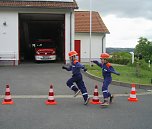 auf dem Gel&auml;nde der Freiwilligen Feuerwehr Bleicherode stellten sich die Kinder der Pr&uuml;fung des Leistungsabzeichens der Th&uuml;ringer Jugendfeuerwehr f (Foto: Pressestelle Landratsamt Nordhausen)