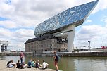 Vor dem Hafenamt in Antwerpen (Foto: Norbert Struth)